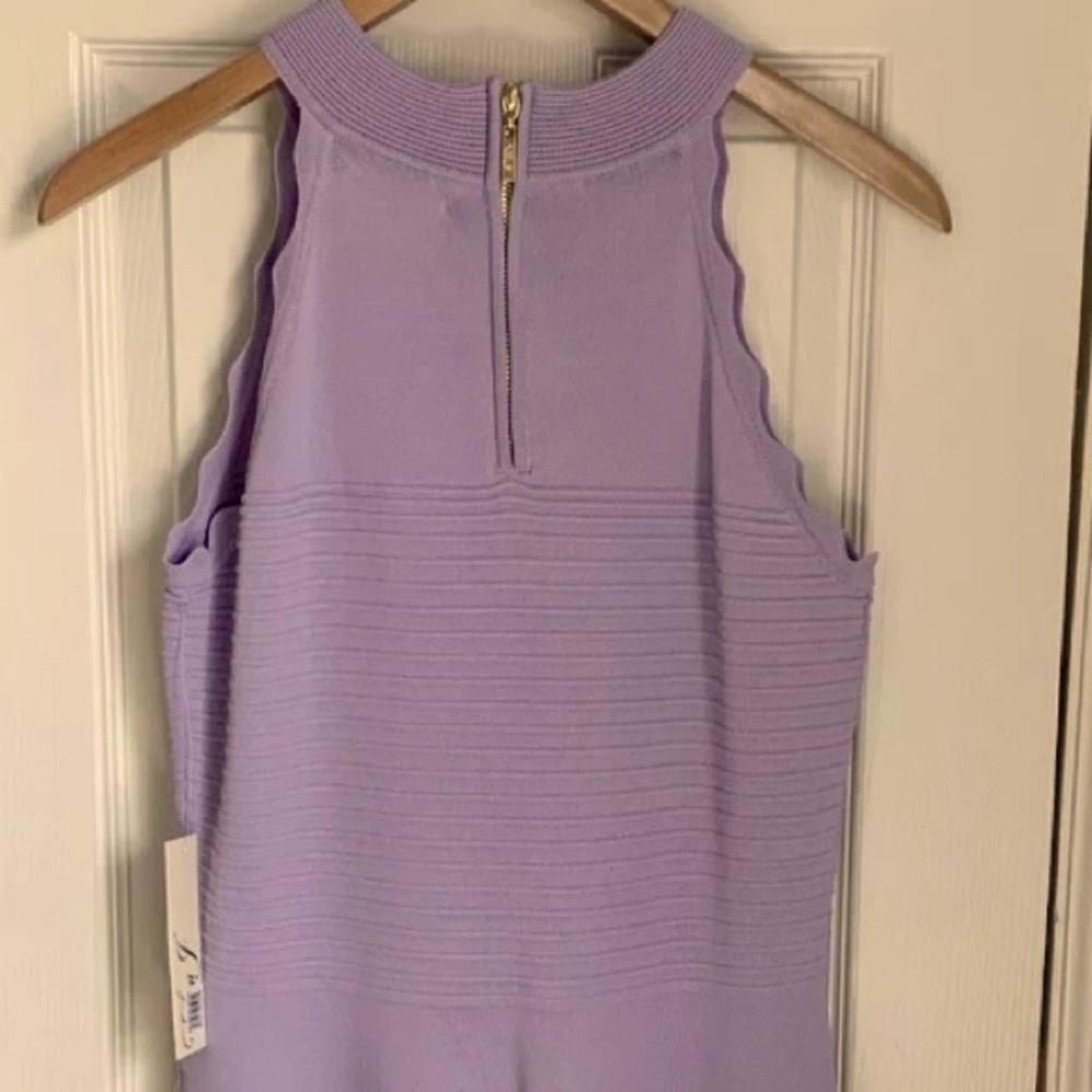 BRAND NEW Eliza J Nordstrom Lavender Scalloped Sleeveless Fit & Flare Dress XL - Picture 2 of 6